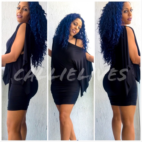 Callie Lives Dresses & Skirts - Little Black Dress Split Sleeve Mini CALLIELIVES